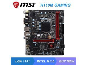 MSI H110M GAMING LGA 1151 Intel H110 Gaming PC Motherboard DDR4 32G Core i7-6700K i5-6600 Cpus PCI-E 3.0 HDMI 6×USB3.1 Micro ATX