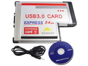 Dual 2 Port USB 3.0 ExpressCard Adapter 5Gbps USB HUB ExpressCard 54mm Slot Express Card PCMCIA Converter For Laptop Notebook PC