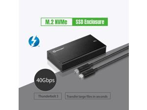 Thunderbolt 3 NVME SSD Enclosure SSD Case Thunderbolt 3 40Gb to NVMe M.2 SSD Enclosure Hard Disk Case Box for Laptop Desktop PC