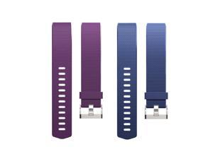 2X Smart Wrist Band Replacement Parts For Fitbit Charge 2 Strap For Fit Bit Charge2 Flex Wristband Purple & Blue
