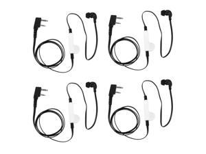 4X 2 Pin Noodle Style Earbud Headphone K Plug Earpiece Headset For Baofeng Uv5r Bf888S Uv5r Radio Black Wire
