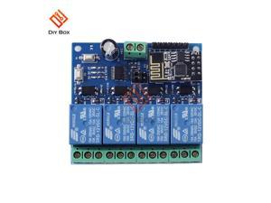 DC 12V WiFi Relay Module ESP8266 ESP-01 4CH APP Controller Wireless Switch Relay Module for Smart Home Automation