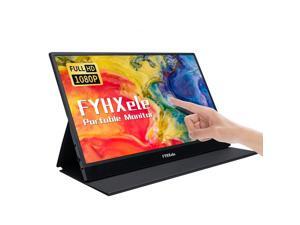 FYHXele Portable Touch Monitor Travel Screen Second FHD 1080P IPS External Monitor for Laptop with Dual Type-C Mini HDMI 15 inch with Smart Cover Dual Speakers Plug & Play for PC Phone Xbox PS4 Switch