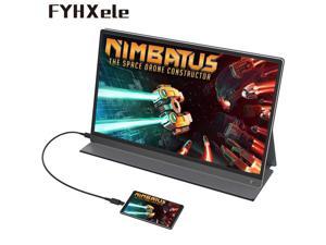 FYHXele Portable Monitor 156inch Full HD 1080P Touchscreen USBC Smart Case Ultraslim Lightweight HDMI Builtin Battery For PC PS4