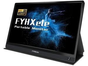 Portable Monitor Travel Screen Second 15.6 Inch FHD 1080P IPS External Monitor for Laptop with Dual Type-C Mini HDMI with Smart Cover & Dual Speakers, Plug & Play for PC Phone