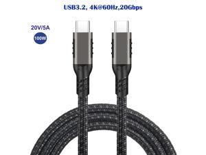 3.3ft USB C to USB C 3.2 Gen 2 Cable 20Gbps Data Transfer,4K@60HZ Video Output Monitor Cable 20V/5A PD 100W Fast Charging Cable,Compatible With MacBook Pro,iPad Pro,Galaxy S21,Google Pixel and more