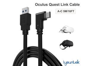 USB3.2 Oculus Quest Link Cable, Compatible for Oculus Quest 2, Quest 1 Link Cable, 5Gbps High Speed Data Transfer & Fast Charging Cable for Oculus VR Headset and Gaming PC Fast Charge  16FT/5M Black