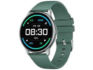 YAMAY Smart Watch Compatible iPhone and Android Phones IP68 Waterproof, Watches for Men Women Round Smartwatch Fitness Tracker Heart Rate Monitor Digital Watch with Personalized Watch Faces Green