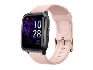 YAMAY Smart Watch Watches for Men Women Fitness Tracker Blood Pressure Monitor Blood Oxygen Meter Heart Rate Monitor IP68 Waterproof Smartwatch Compatible with iPhone Samsung Android Phones Pink