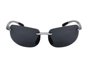 “Lovin Maui” Polarized Bifocal Reading Sunglasses Silver Smoke 2.5