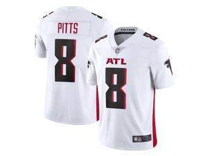 NFL 2021-2022 Atlanta Falcons Pitts Jersey No. 8 Top White Black Red