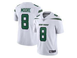 NFL 2021-2022 New York Jets Moore Jersey No. 8 Top White Green Black