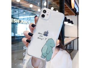 IPhone Case Creativity Cute Couple Dinosaur Transparent Soft For iPhone 13 12 Pro Max 11 Pro Max X XR XS Max 8 7 Multi iPhone X  Xs