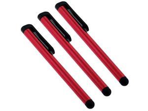 Premium Stylus For Samsung Galaxy Book 10.6-Inch 64Gb With Custom Capacitive Pen 3 Pack! (Red)