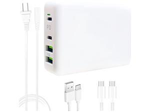 Type C Charger 4 Port 100 Watt - Usb C Charger Power Delivery Wall Charger Adapter Compatible With Mac Book, Mac Book Pro, Usb Ports Laptop And Other Devices