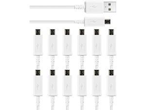 [12-Pack] Micro Usb Cable Multi Pack Bulk Lot - 1 M/3.3 Ft Charging Data Sync Fast Micro Usb To Usb A Cord For Samsung Galaxy S7 S6 Edge J7 S5,Note 5 4,Lg 4 K40 K20,Kindle,Ps4,Xbox,Tablet