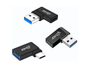 Right Angle Usb C To Usb A Adapte High-Speed Data Transfer ,Thunderbolt 3 To Usb Female Adapter Otg And Usb C Female To Usb Male Adapter,Type Af To Usb Am Charger Cable Adapter 3 Pack