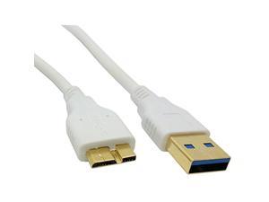 Aya 10Ft (10 Feet) Usb 3.0 Cable A (M) To Micro B (M) Cable W/Gold Connectors Certified Superspeed