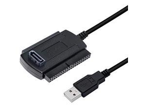 Sinloon Usb To Sata Ide Converter Cable Adapter Usb 2.0 To 2.5/3.5/5.25In Ide And Sata Adapter Cable (1.8Ft/Black)