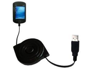 Gomadic USB Power Port Ready Retractable USB Charge USB Cable Wired specifically for The Qtek 9000 and uses TipExchange