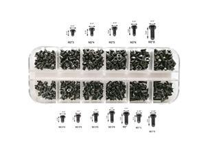 240Pcs 12 Sizes Laptop Notebook Computer Replacement Screws Assortment Kit Black,M2 M2.5 M3, For Lenovo Toshiba Gateway Samsung Hp Ibm Dell Sony Acer Asus Ssd Hard Disk Sata Ssd