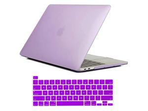 Compatible With Macbook Pro 13 Inch Case 2021/2020 Hard Shell Laptop Cover For Mac Pro 13.3-Inch Model M1 A2338/A2251/A2289 With Touch Bar Touch Id&Silicone Keyboard Skin, Light Purple