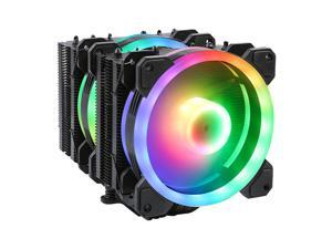 Gelid Solutions Glacier Black RGB - CPU Cooler - 2x120mm PWM ARGB Fans - TDP Over 220w - Double Ball Bearing - RPM 1600 - Color Black