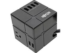 Tripp Lite Safe-IT Cube Surge Protector & Charging Station, 3-Outlets, 6-USB Fast Charging Ports, Antimicrorial Protection, 8ft / 2.4M Cord (TLP368CUBEUAM)