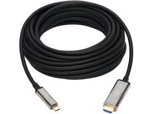Tripp Lite USB-C to HDMI Fiber Active Optical Cable, 4K Video @ 60HZ (4:2:2), UHD, HDR, CL3 Rated, Black, 2.2 HDCP, 65 Feet / 20 Meters (U444F3-20M-H4K6)
