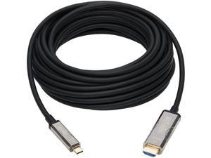 Tripp Lite USB-C to HDMI Fiber Active Optical Cable, 4K Video @ 60HZ (4:2:2), UHD, HDR, CL3 Rated, Black, 2.2 HDCP, 33 Feet / 10 Meters (U444F3-10M-H4K6)