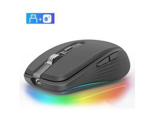 Fmouse M303 2400DPI Bluetooth&2.4G Dual Modes Rechargeable RGB Mouse