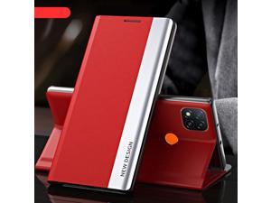 For Xiaomi Redmi 9C Side Electroplated Magnetic Ultra-Thin Horizontal Flip Leather Case with Holder