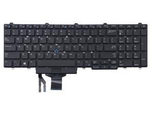 New For Dell Precision 7510 Keyboard Backlit US Black No Frame