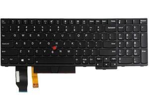 New US Black Backlit English Laptop Keyboard Replacement for Lenovo ThinkPad E595 (Type 20NF) E590 (Type 20NB, 20NC) Light Backlight