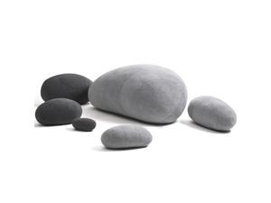 Rucener Three-Dimensional Curve Living Stones Pillows 6 Mix Sizes Stuffed Pillows Big Rock Pillows New Pebble Pillows