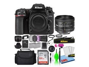 Nikon D7500 Digital Camera with 50mm f/1.8D Lens (1581) + 64GB Card + Bag (Intl)