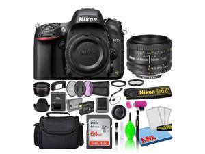 Nikon D610 Digital Camera with 50mm Lens (1540) + 64GB Card + Camera Bag (Intl)