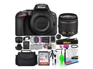 Nikon D5600 Digital Camera with 18-55mm Lens (1576) + SD Card + Software (Intl)