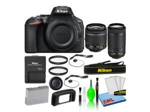 Nikon D5600 Digital Camera with Dual Lenses (1580) + 55/58mm UV Filters (Intl)