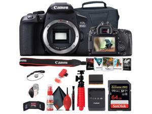 Canon EOS Rebel 850D  T8i DSLR Camera  64GB Memory Card  Case Base Bundle
