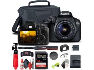 Canon EOS 4000D  Rebel T100 DSLR Camera with 1855mm Lens  64GB Card Ultimate Storage Bundle