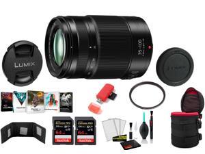 Panasonic Lumix G X Vario 35100mm f28 II POWER OIS Lens with 2x 64 Memory Cards and More