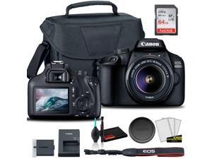 Canon EOS 4000D DSLR Camera with 1855mm Lens  EOS Bag  Sandisk Ultra 64GB Card  Cleaning Set And More International Model