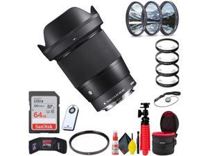 Sigma 16mm f14 DC DN Contemporary Lens for Sony E With Accessories