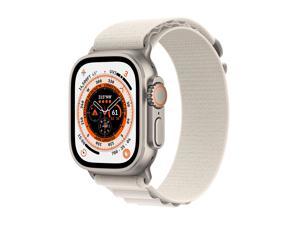 Apple Watch Ultra [GPS + Cellular 49mm] Smart watch w/Rugged Titanium Case & Starlight Alpine Loop Small