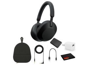 Sony WH1000XM5 NoiseCanceling Wireless OverEar Headphones Black 30 Hours Playback Time HandsFree Calling Alexa Voice Control  Kit with Charging Cube and Portable Charger