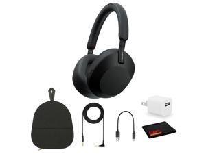 Sony WH-1000XM5 Noise-Canceling Wireless Over-Ear Headphones (Black)- Kit with Charging Cube
