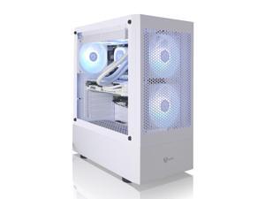 AVGPC Max Series Gaming PC - AMD Ryzen 5  5600X 4.6 GHz, AMD RX 6600 GPU, 16GB RAM, 1TB M.2 NVMe SSD, 240mm Liquid CPU Cooler, ARGB Fans, Wifi/AC, MAX ATX Case, Windows 11 White