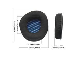 Ear Cushion Repair Parts For SA920 3 in 1 Gaming Headset Blue PU Mesh Headphone EarpadsBlue Mesh Fabric