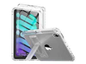 For Apple iPad Mini 6th Gen Case Rugged Armor Shockproof Slim Case Clear Cover Built-in Screen Protector